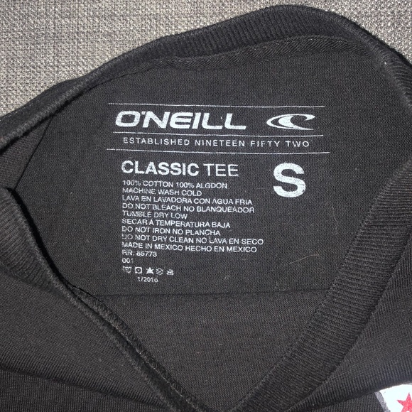 Mens Small, Black, O'Neill California Triangle Tee - Picture 3 of 6